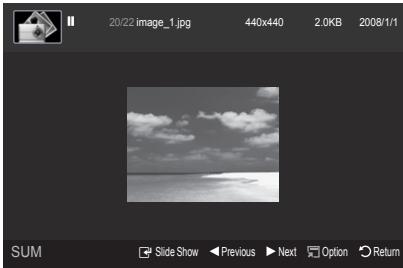 SAMSUNG LE52A568P3M - Viewing a photo - 1