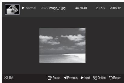 SAMSUNG LE52A568P3M - Viewing a Slide Show - 2