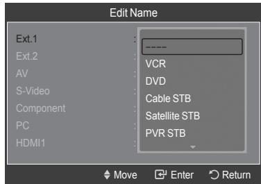 SAMSUNG LE52A568P3M - To Edit the Input Source Name - 3