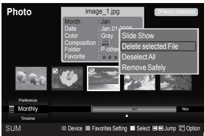 SAMSUNG LE52A568P3M - Deleting Multiple Photos - 1