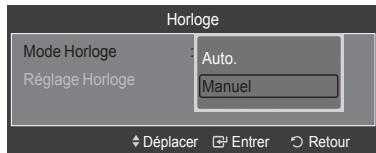 SAMSUNG LE52A568P3M - Option 1: Réglage manuel de l'horloge - 3