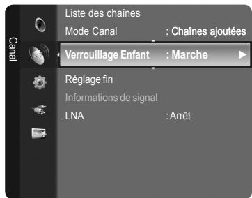 SAMSUNG LE52A568P3M - Activation du Verrouillage Enfant - 1