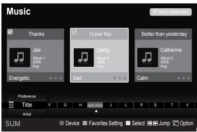 SAMSUNG LE52A568P3M - Playing the selected music files - 1