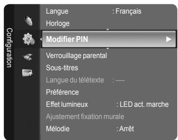 SAMSUNG LE52A568P3M - Réglage de votre numéro d'identification personnel (NIP) - 1