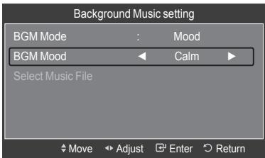SAMSUNG LE52A568P3M - > Selecting the background music file mood - 1