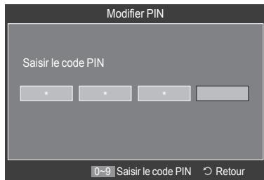 SAMSUNG LE52A568P3M - Réglage de votre numéro d'identification personnel (NIP) - 2