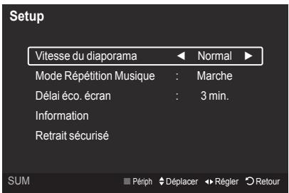 SAMSUNG LE52A568P3M - Vitesse du diaporama - 2