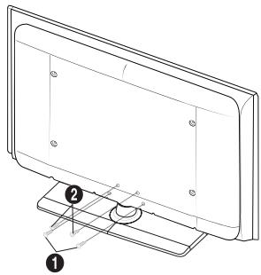 SAMSUNG LE52A568P3M - Installing the Stand - 2