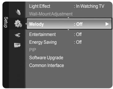 SAMSUNG LE52A568P3M - Setting the Light Effect (depending on the model) - 3