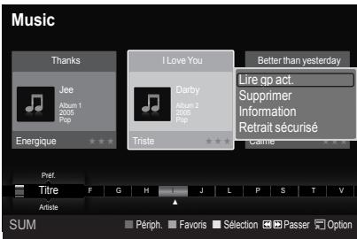 SAMSUNG LE52A568P3M - Lecture d'un groupe de musiques - 1