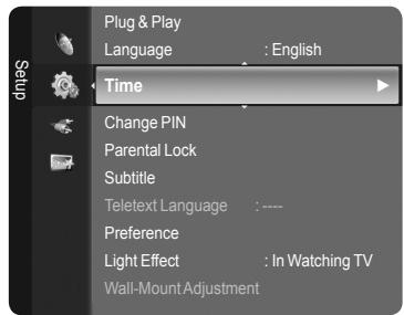 SAMSUNG LE52A568P3M - Option 1: Setting the Clock Manually - 1