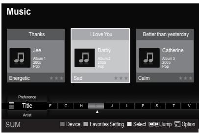 SAMSUNG LE52A568P3M - Sorting Music List - 2