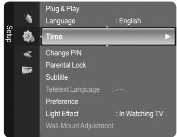 SAMSUNG LE52A568P3M - Option 2: Setting the Clock Automatically - 1