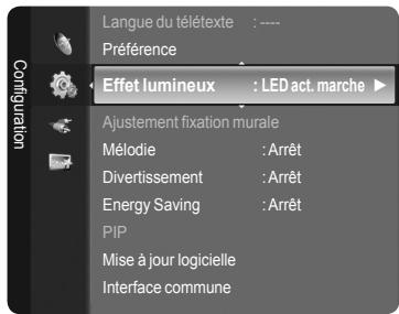 SAMSUNG LE52A568P3M - Réglage de l'effet lumineux (en fonction du modele) - 1