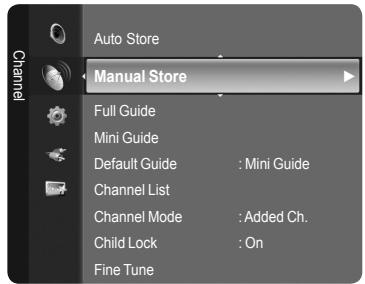 SAMSUNG LE52A568P3M - Storing Channels Manually - 1