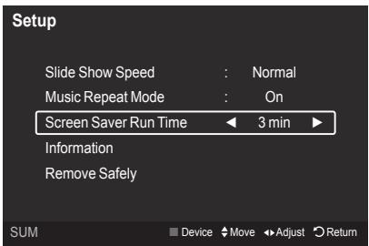 SAMSUNG LE52A568P3M - Screen Saver Run Time - 1