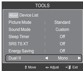 SAMSUNG LE52A568P3M - Selecting the Sound Mode - 1