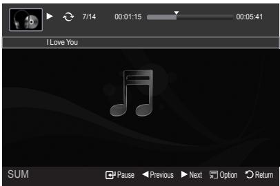 SAMSUNG LE52A568P3M - Playing a music file - 2
