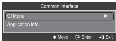 SAMSUNG LE52A568P3M - Selecting the CI (Common Interface) Menu - 2