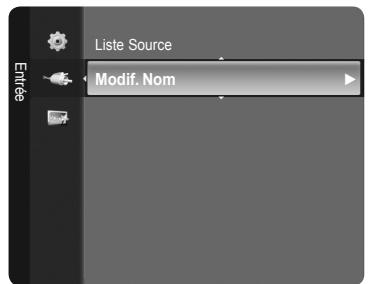 SAMSUNG LE52A568P3M - Modification du nom de la source d'entrée - 1