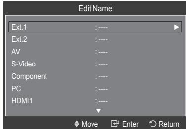 SAMSUNG LE52A568P3M - To Edit the Input Source Name - 2