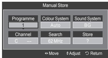 SAMSUNG LE52A568P3M - Analogue Channel - 2