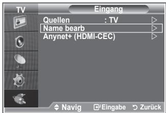 SAMSUNG LE52M87BD - Vergeben Sie für die an die Eingangsbuchsen angeschlossenen Geräte Namen, um die Auswahl der Signalquelle zu vereinfachen. - 1