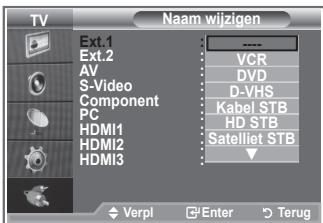 SAMSUNG LE52M87BD - Geef het apparaat aangesloten op de ingangen een naam om de selectie van ingangsbron makkelijker te make. - 2