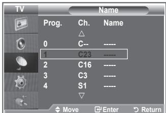 SAMSUNG LE52M87BD - Assigning Channels Names - 2