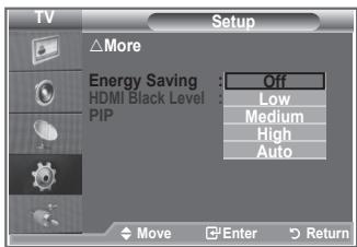 SAMSUNG LE52M87BD - Using the Energy Saving Feature - 2