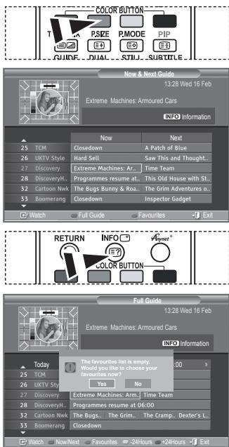 SAMSUNG LE52M87BD - Setting the Default Guide - 3