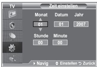 SAMSUNG LE52M87BD - Aktuelle Uhrzeit einstellen und anzeigen - 2