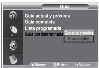 SAMSUNG LE52M87BD - Configuración de la guía predeterminada - 1