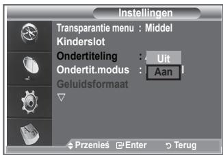 SAMSUNG LE52M87BD - De ondtertiteling instellen - 1