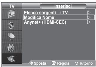 SAMSUNG LE52M87BD - Modifica dei nomi delle sorgenti di ingresso - 1