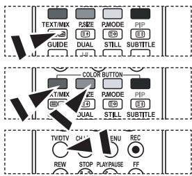 SAMSUNG LE52M87BD - Utilizar a opção Fastext para selecciónar uma págin de teletexto - 1