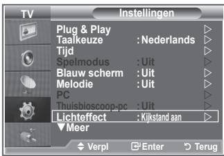 SAMSUNG LE52M87BD - De functie Lichteffect instellen (LE40N8, LE46N8) - 1