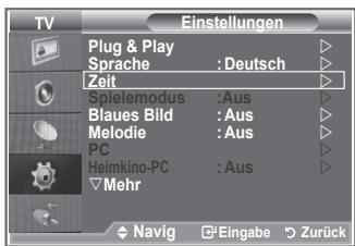 SAMSUNG LE52M87BD - Aktuelle Uhrzeit einstellen und anzeigen - 1