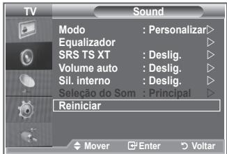 SAMSUNG LE52M87BD - Repor as predefinições de som - 1