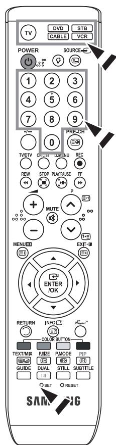 SAMSUNG LE52M87BD - Réglage de la télécommande - 1
