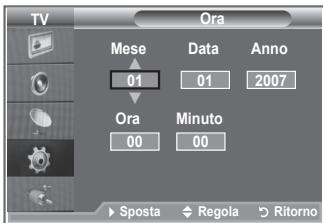 SAMSUNG LE52M87BD - Impostazione e visualizzazione dell'ora corrente - 2