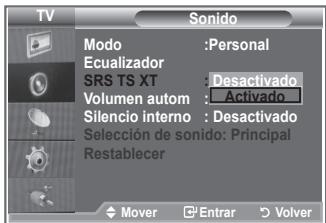 SAMSUNG LE52M87BD - Configuración del TruSurround XT (SRS TS XT) - 3