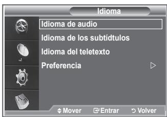 SAMSUNG LE52M87BD - Selección del idioma preferido (subítculos, audio o teletexto) - 1