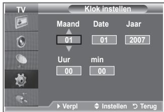 SAMSUNG LE52M87BD - De huidigeijd instellen en weergeven - 2