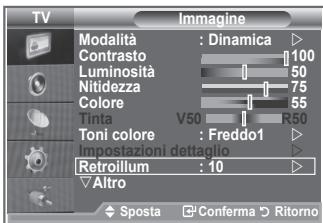 SAMSUNG LE52M87BD - È possibile regolare la luminosità dello schermo modificando la retroilluminazione dell'LCD. (0~10) - 1