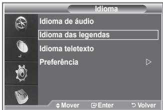 SAMSUNG LE52M87BD - Mostra as informações linguíticas relativamente à transmissão recebida. - 2