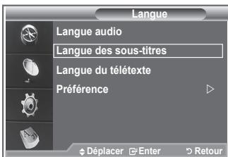 SAMSUNG LE52M87BD - Affiche les informations relatives à la langue pour le flux d'entrée. - 2