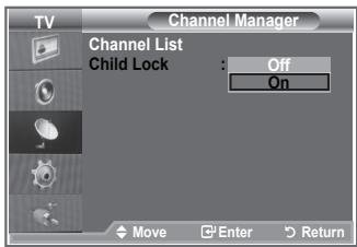 SAMSUNG LE52M87BD - Activating the Child Lock - 1