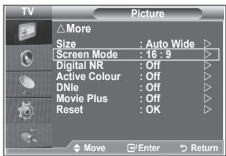 SAMSUNG LE52M87BD - Selecting the Screen Mode - 1