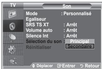 SAMSUNG LE52M87BD - Écoute du son accompagnant l'image secondaire - 2